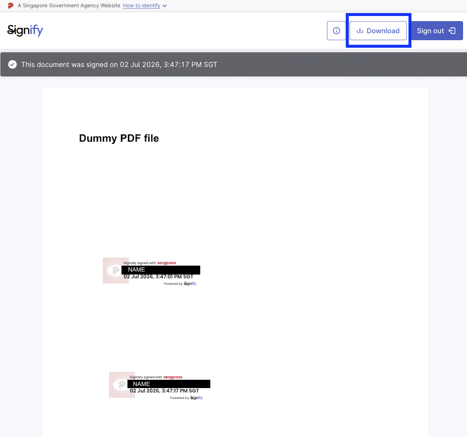 Signer Download Site