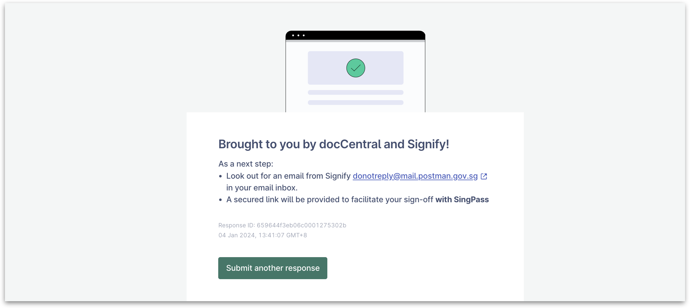 Doc Central Form Submit