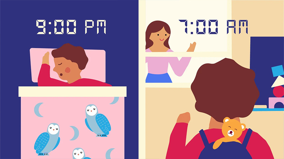 Create a routine that aligns with preschool timings.