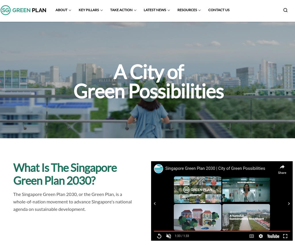 Sg Green Plan Landing Page