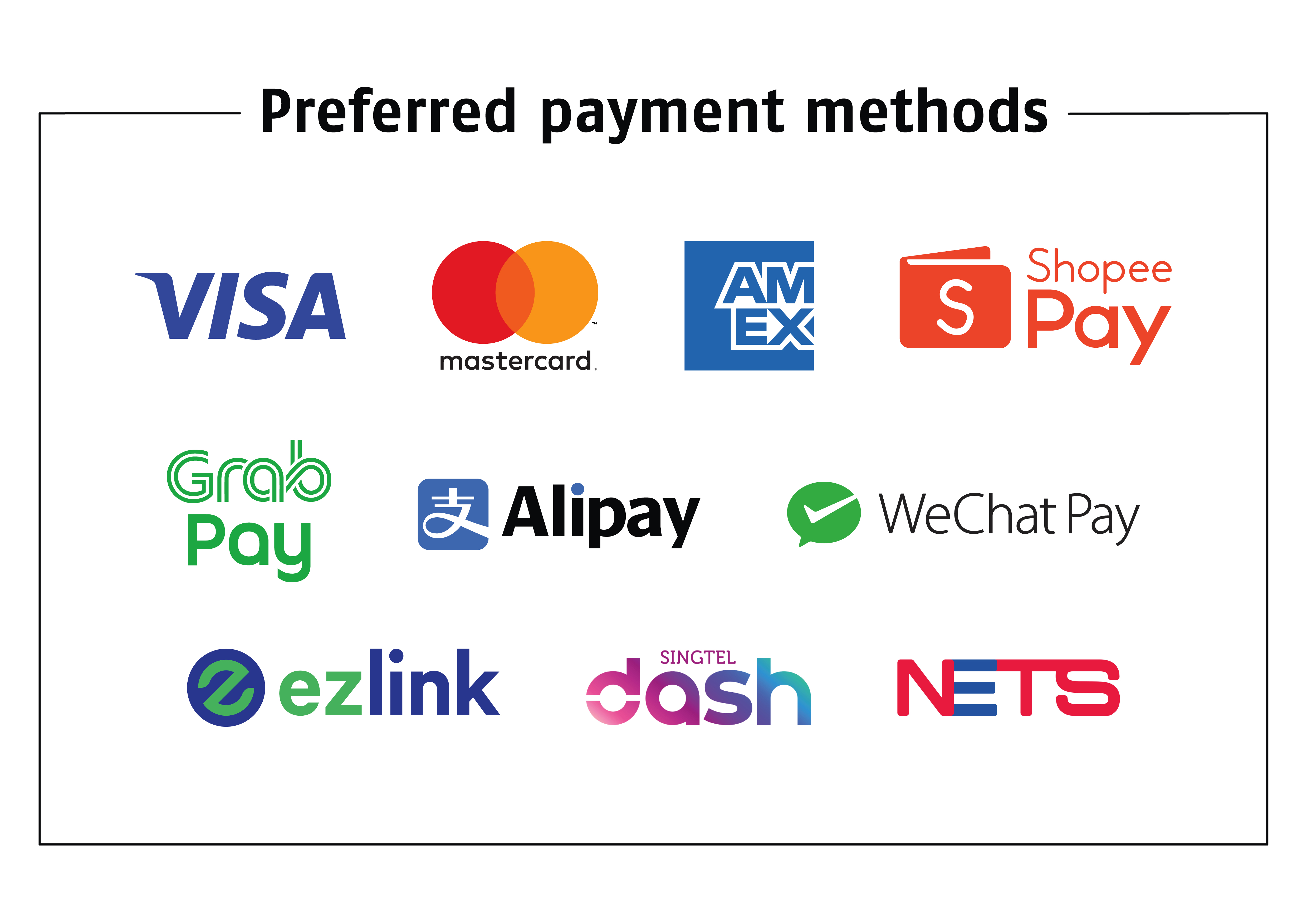 Preferred payment methods