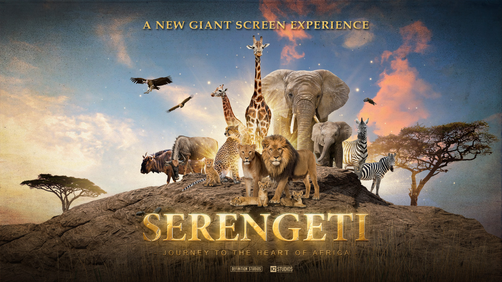 Omni-theatre Serengeti showtime banner