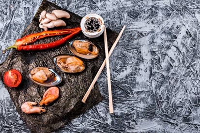 Raw Marinated Seafood