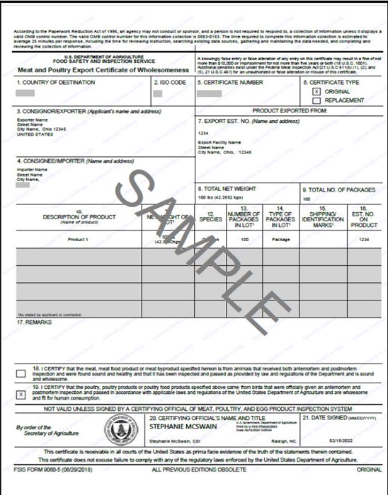 Phise792ed1a1aad459f8fa5945b0859ce6d Annex A – Sample of PHIS-generated certificate
