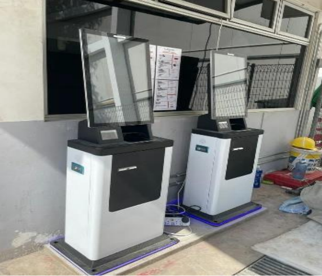 Registration Kiosk Near the Security Guardhouse at Pccw