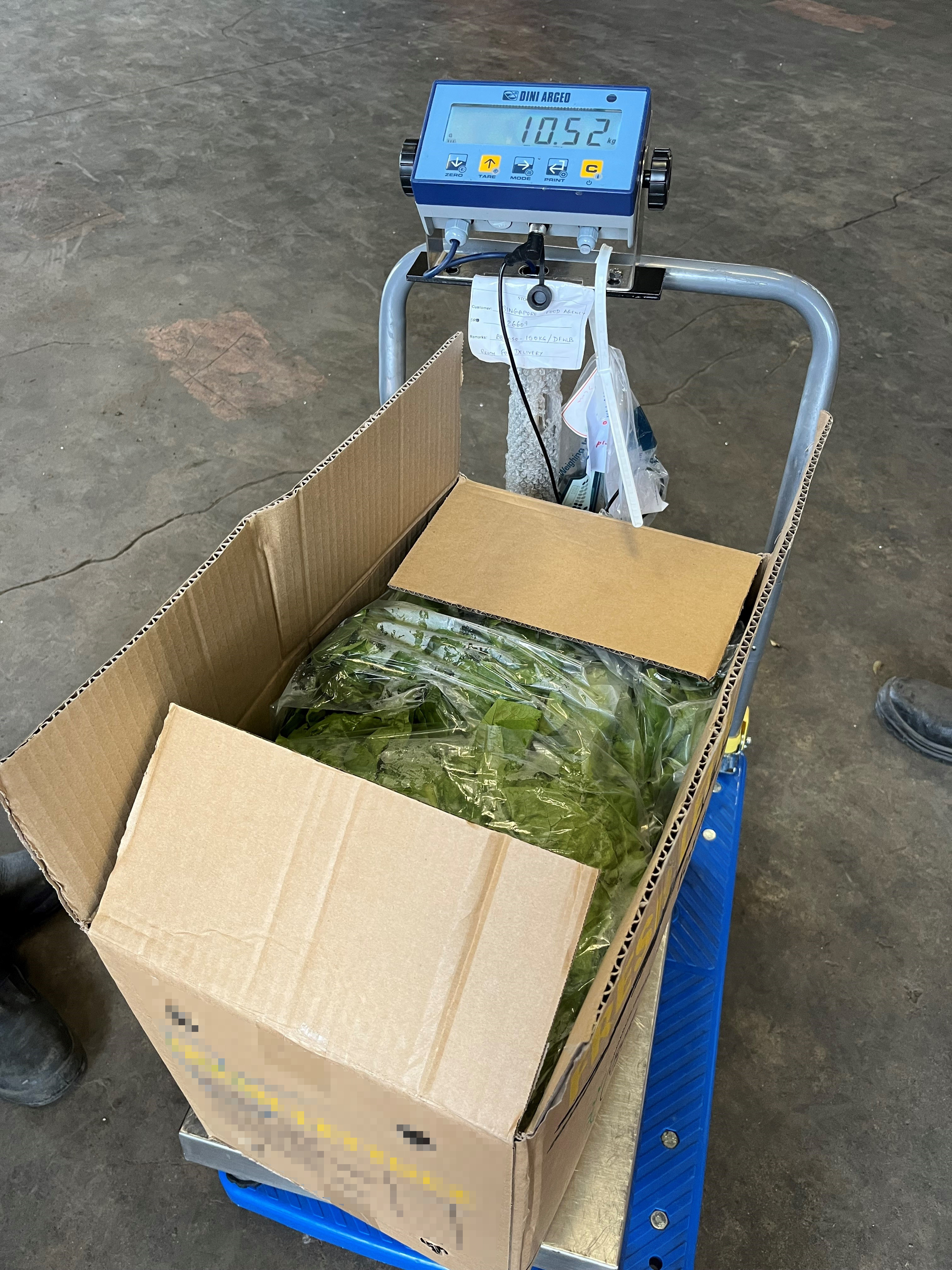 Weighing of Consignment