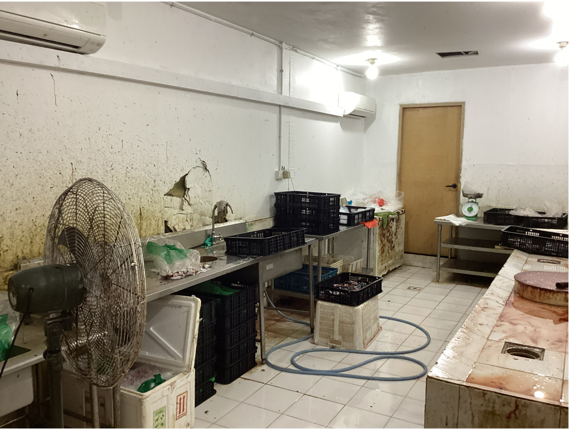 Unlicensed Food Processing Establishment Operated by Ktff for the Slaughtering of Bullfrogs and Fish Photo by Sfa